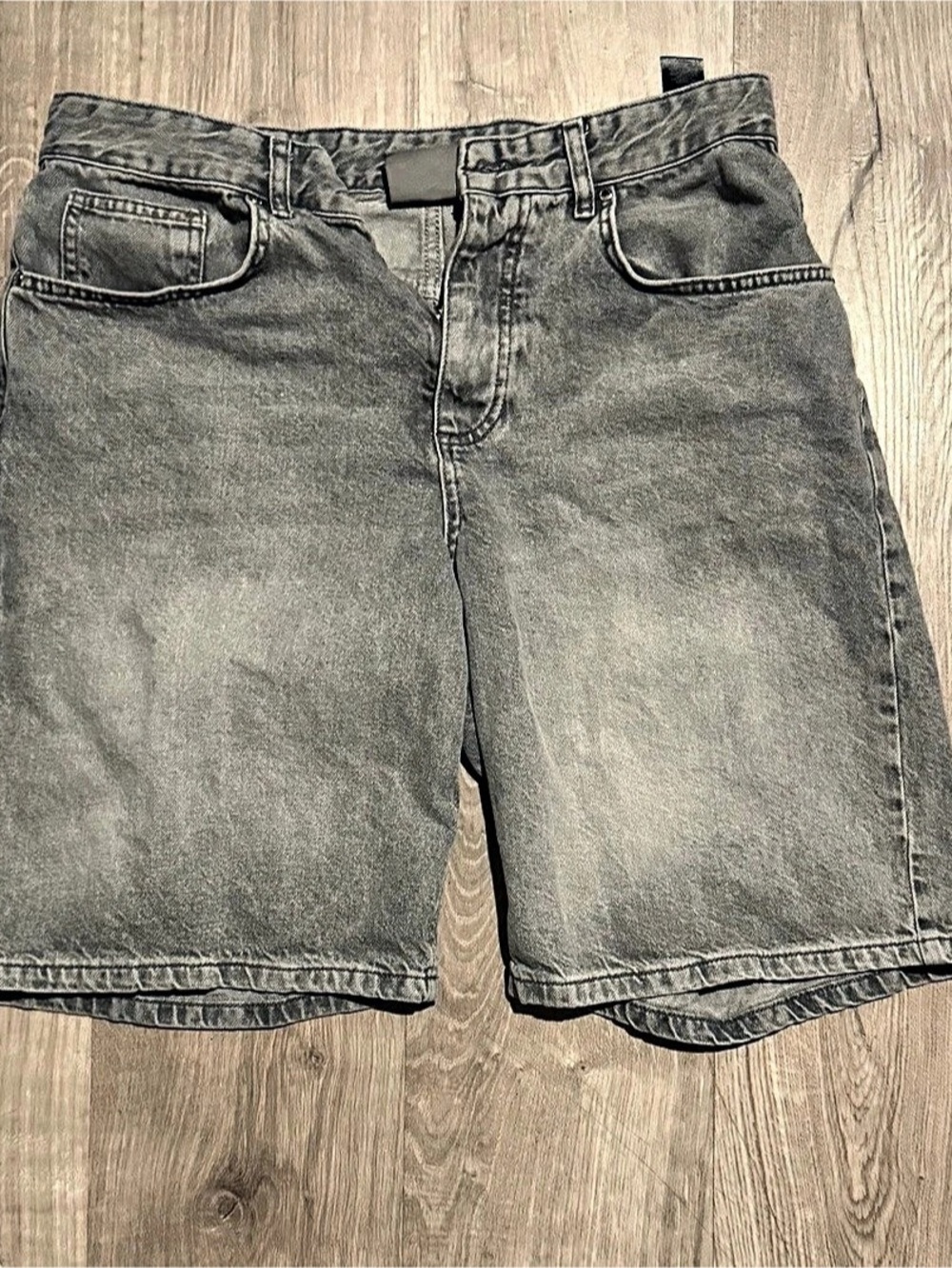 Gray Denim Jean Shorts